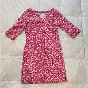 Hatley Pink and White Midi Dress